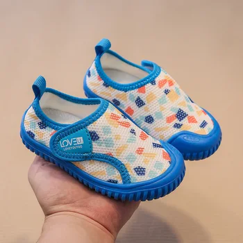 0-7Y Çocuk rahat ayakkabılar Bebek Erkek Kız Bahar Sonbahar Düz Topuk Tuval Kanca ve döngü Ekose Rahat Yumuşak Taban Çocuk Ayakkabı Hw46
