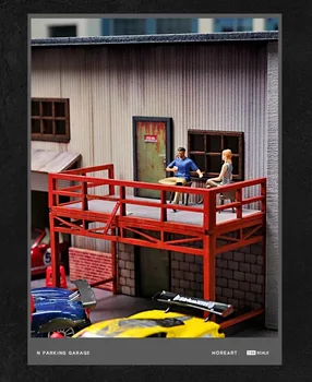 1:64 Amerikan Japonya Araba Modeli Fujiwara Tofu Dükkanı Sahne Minyatür Otopark Dıy Ae86 Garaj