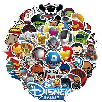 10/30/50 adet Disney Marvel Avengers Anime Çıkartmalar Çıkartması Süper Kahraman Demir Adam Örümcek Adam Karikatür Su Geçirmez Serin Sticker Oyuncaklar