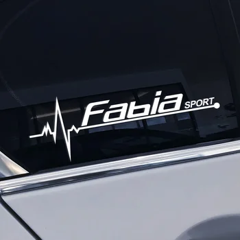 2 ADET Araba Pencere Yan Çıkartmalar Yeni Kalp Styling Vinil Çıkartmaları Oto Dış Dekorasyon Aksesuarları Skoda Fabia İçin 1 2 3 MK1 MK2