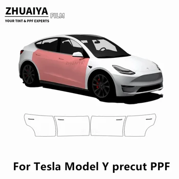 2020-2024 Tesla Modeli Y Kapı Kiti PPF Boya Koruma Filmi 8mil araba vücut filmi