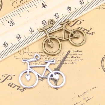 48 adet Takılar Takı Yapımı İçin bisiklet bisiklet 31x23mm Antik Gümüş Kaplama Kolye DIY Tibet Gümüş Bilezik Kolye