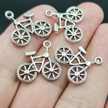 Antika 12 adet bisiklet Takılar Bisiklet Bisiklet Antika Kolye fit DIY Bilezik Kolye yapımı İçin sevimli küpe takılar