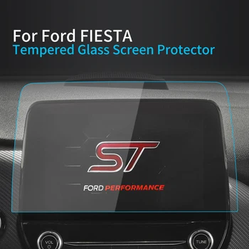 Araba Çıkartmaları Ekran Koruyucu İçin Ford Fiesta 23 Navigator Ekran Temperli Cam koruyucu film Araçlar İçin Araba Aksesuarları