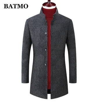 BATMO 2024 yeni varış sonbahar ve kış yün trençkot erkekler, erkek palto, artı boyutu M-4XL 886