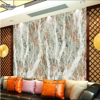 beibehang Yüksek çözünürlüklü mermer huş ağacı resimleri oturma odası TV zemin özel büyük fresk dokunmamış kumaş duvar kağıdı