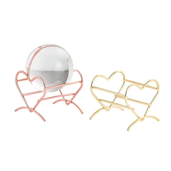 Charm 3D Aşk Kalp metal braket Süs Kristal Top Ekran Standı Güzellik Blender Tutucu makyaj kutusu Aracı masa dekoru Zanaat