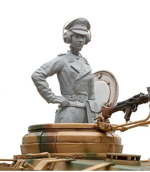 Demonte 1/16 Kadın Tankı Komutanı (TANK ) asker Tarihi Reçine kiti minyatür model Boyasız
