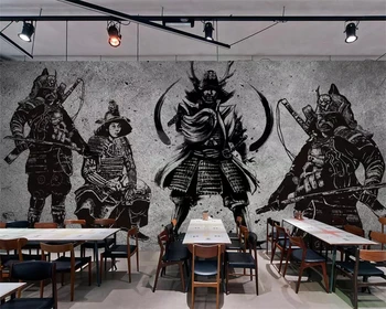 duvar 3D Duvar Kağıdı eski el-boyalı Japon Samurai çimento duvar Japon restoran duvar takım duvar resimleri wallpaper3D