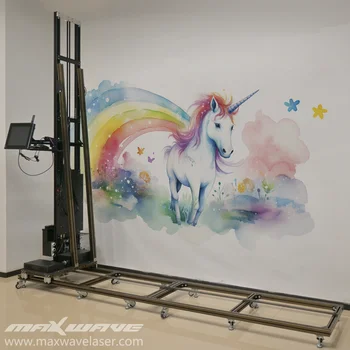 duvar yazıcı Doğrudan duvar tablosu Makinesi 3D UV Dikey Duvarlar Ressam Yazıcı CMYK DX7 kafa baskı Seramik Fayans Cam