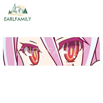 EARLFAMILY 15cm x 4.5 cm Anime Tsukihi Peek Kız Göz Komik Tokat Çıkartması JDM Kask Pencere Araba Çıkartmaları Su Geçirmez Karikatür Grafik