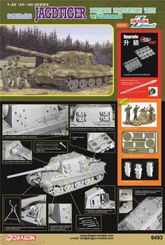EJDERHA 6493 1/35 Sd Kfz 186 Jagdtiger Üretim Tipi W/Zimmerit model seti