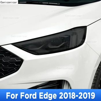 Ford Kenar 2018-2019 için Araba Dış Far Anti-scratch Ön Lamba Tonu TPU koruyucu film Kapak Tamir Aksesuarları Sticker