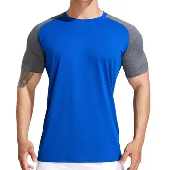 Hızlı Kuru Koşu Spor T-shirt Erkekler Kısa Kollu Gömlek Erkek Spor Salonu Spor Vücut Geliştirme Sıska Tees Tops Yaz Eğitim Giyim