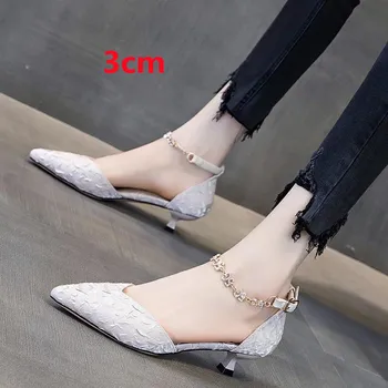 Kadın Moda Tatlı Bej yüksek kaliteli yay Içi Boş Stiletto Topuklu Bayan Rahat Siyah Konfor Ayakkabı Sapatos Femininas E9384