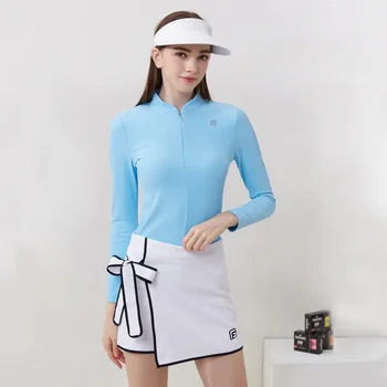 Kadınlar 2023 Golf Kıyafeti Sonbahar Yeni Gömlek Uzun Kollu Spor Üst Kostüm Ping-Pong Tenis Badminton Eğitim Takım Elbise Bahar Giyim Rahat