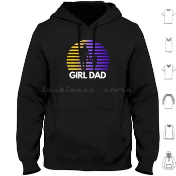 Kız Baba Günbatımı Baba Kızları Mor Ve Altın Hoodie pamuklu uzun kollu tişört Kız Baba Baba Baba Babalar Günü Baba