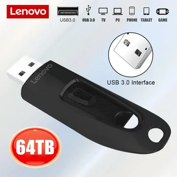 Lenovo USB 3.0 Pendrive 2 TB USB Yüksek Hızlı Flash kalem sürücü 4 TB Taşınabilir Su Geçirmez Pendrive 128 gb anahtar USB İçin Ps5 Gamecube