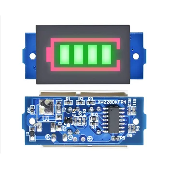Lityum iyon batarya göstergesi Pil Kapasitesi göstergesi pil test cihazı modülü Ekran paneli 1 S / 2 S / 3 S / 4 S / 6 S / 7 S Mavi / yeşil LED