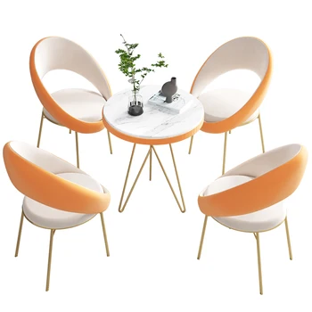Masa ve sandalye kombinasyonu kahve dükkanı İskandinav taze eğlence görüşmeler kanepe kart masası ve sandalye