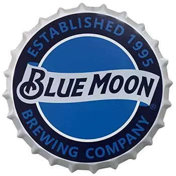 Mavi Ay Dekoratif Şişe Kapakları Metal Tabelalar Cafe Bira Bar Dekorasyon Plat Duvar Sanatı Plak Vintage