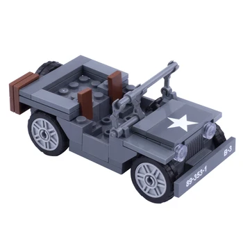 Mini Aksiyon Figürü Aksesuar Askeri Serisi WİLLYS SUV Araba oyuncak inşaat blokları