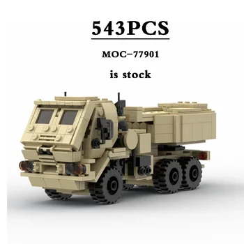 MOC-77901 Ordu Serisi-M142 Askeri Füze Araba Kamyon oyuncak yapı taşı Modeli 543 ADET Kamyon Modeli doğum günü hediyesi noel hediyesi