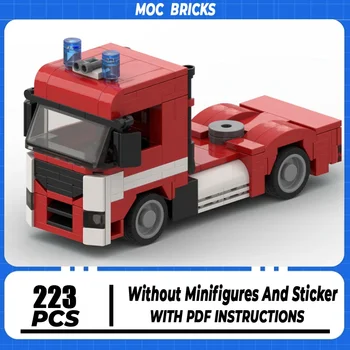 Moc yapı tuğlaları İtfaiye MAN TGX Traktör Modeli Teknoloji Blok şehir arabası Oyuncak DIY Montaj Setleri noel hediyesi