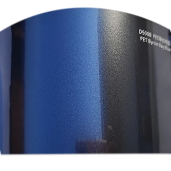 PET Destek Karbon Fiber Araba Parçaları Parlak Metalik Vinil Karbon Fiber Araba İç Byron Bay Mavi