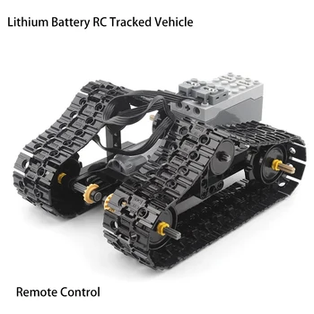 Tankı Paletli Araç Bluetooth Kontrol Lityum Pil İle MOC Yapı Taşları Yüksek Teknoloji Tuğla PF Modeli LEGO İle Uyumlu
