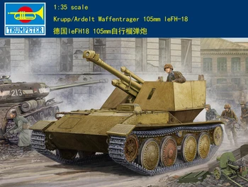 Trompetçi 01586 1/35 leFH18 105mm taşıma motoru Obüs Tankı Panzer Kiti Modeli TH06995