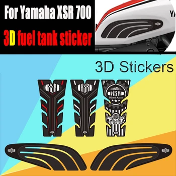 Yamaha XSR 700 XSR700 Motosiklet Tankı Pad Sapları 3D Etiketler Çıkartmaları Gaz Akaryakıt Kiti Diz Koruma