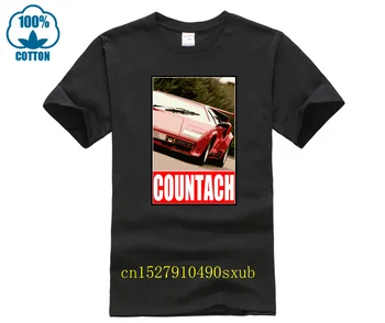 Yeni Yaz erkek rahat Baskı T-Shirt Moda T-shirt Lamborghini Countach T-Shirt