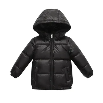 Çocuklar Kış Kalın %90 % Ördek Aşağı Ceket süper yüksek kaliteli yay Ceket Kız Erkek Dış Giyim Kapşonlu Kar Giyim