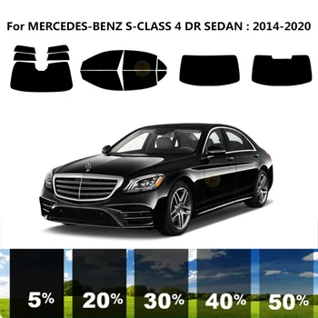 Önceden kesilmiş nanoceramics araba UV Pencere Tonu Kiti Otomotiv Pencere Filmi MERCEDES-BENZ S-CLASS İçin W222 / V222 4 DR SEDAN 2014-2020