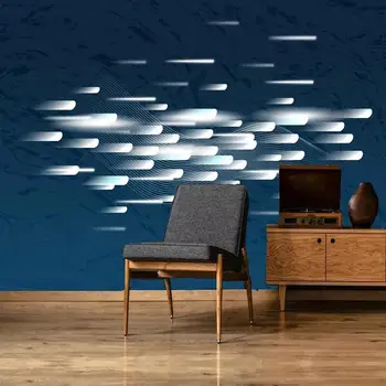 Özel 3D Duvar Kağıdı Modern Minimalist İskandinav Soyut Geometrik Çizgiler TV Arka Plan duvar resmi Ev Dekor Tapety Fresk