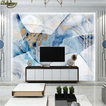 Özel 3D Duvar Kağıtları Oturma Odası TV Kanepe Arka Plan Avrupa Mavi mermer Duvar Kağıdı yatak odası dekoru Duvar duvar çıkartmaları