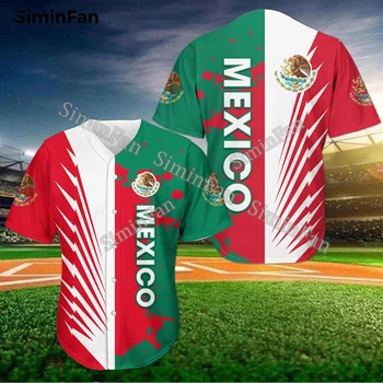 Özel Ad Meksika Kartal Erkek Beyzbol Formaları Gömlek 3D Her Yerinde Baskılı Erkek Yaz Yakasız Tee Unisex Sportif Gömlek Tops-2