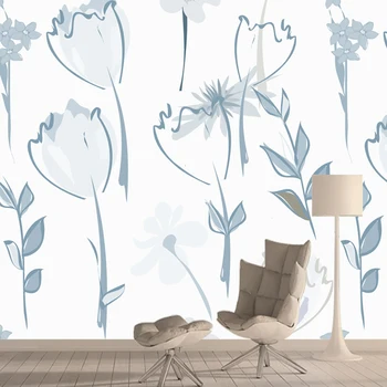Özel Kendinden Yapışkanlı Kabul Duvar Kağıdı Oturma Odası için Çiçek Desen TV Arka Plan Duvar Kaplama Kağıtları Ev Dekor Duvar Ruloları