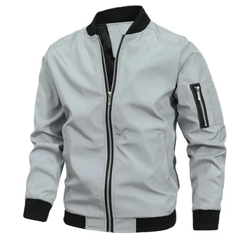Üniversite ceketleri erkek Rahat Sonbahar Slim Fit Erkek Ceket Askeri Mont Marka Erkek Ceket Artı Boyutu Spor Bombacı Ceket